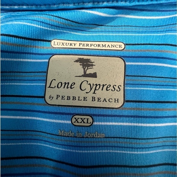 Mens Xxl Lone Cypress Pebble Beach Golf Polo 100% Polyester - Picture 2 of 8